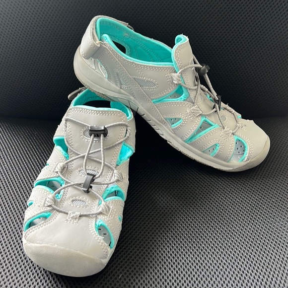 Eddie Bauer Water Shoes style Mary size 8 - gray and teal - Picture 1 of 5